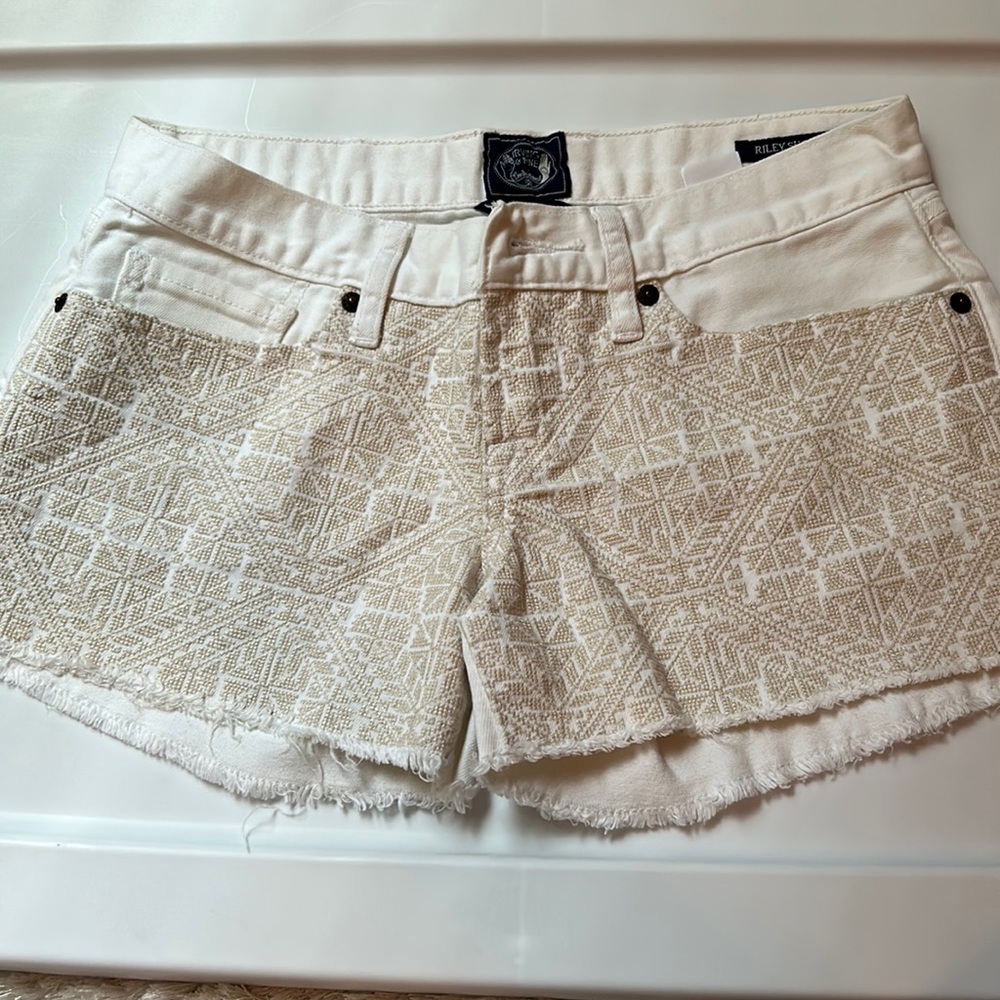 Lucky Brand white jean cut offs